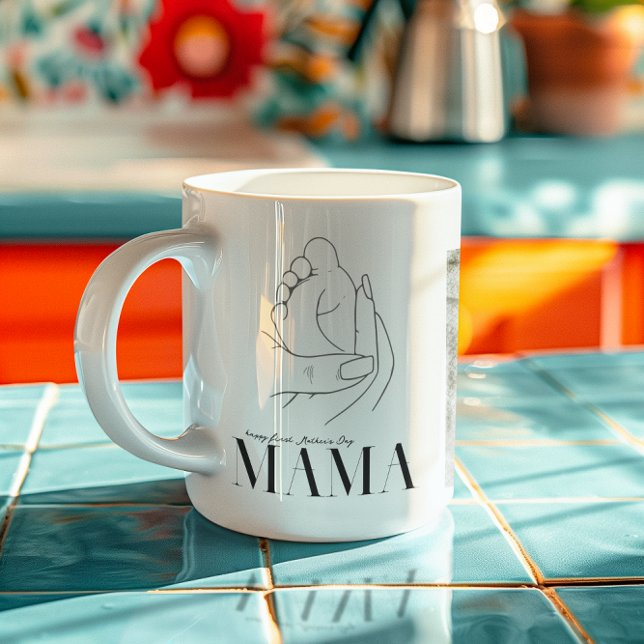 Caneca De Café Mama | Letreiro Boho Chic 3 Fotos (Criador carregado)