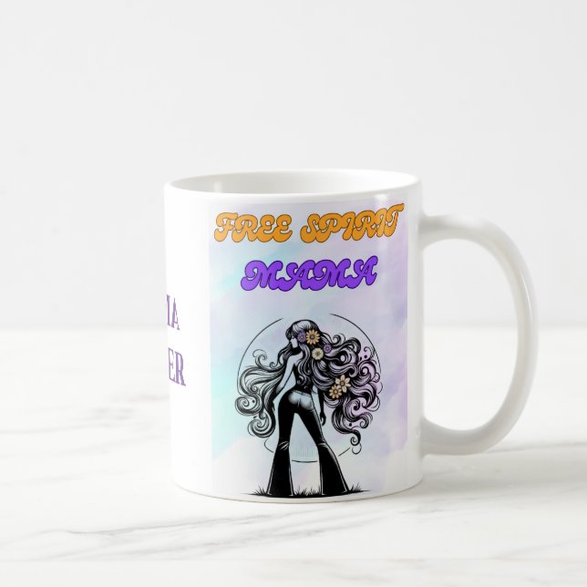 Caneca De Café Mama Liberal Espirituosa: Abrace Sua Criança Flor  (Direita)