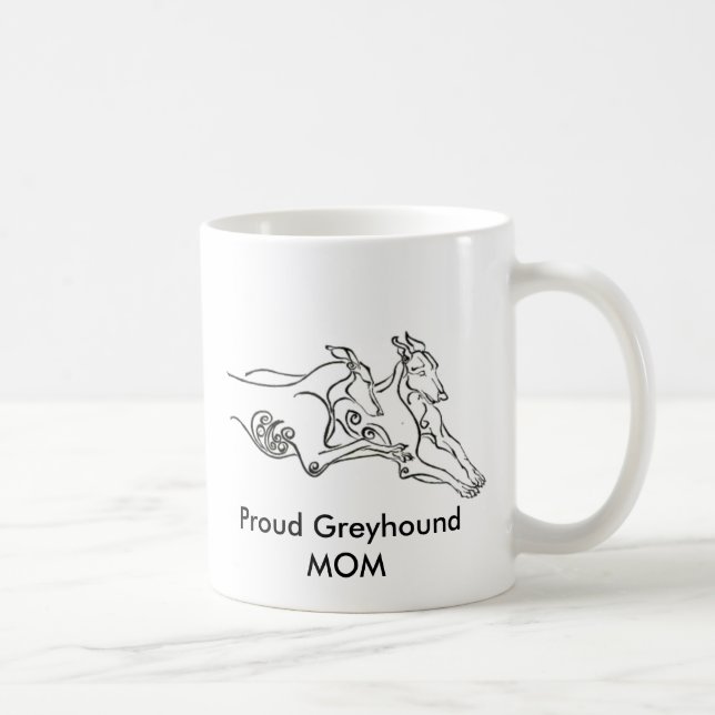 Caneca De Café MAMÃ orgulhosa do galgo (Direita)
