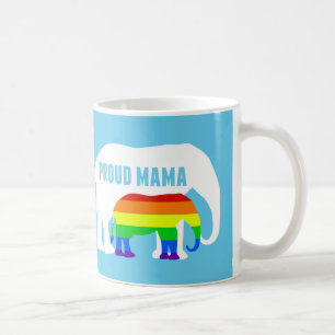 Caneca De Café Mama orgulhoso Elefante de LGBT
