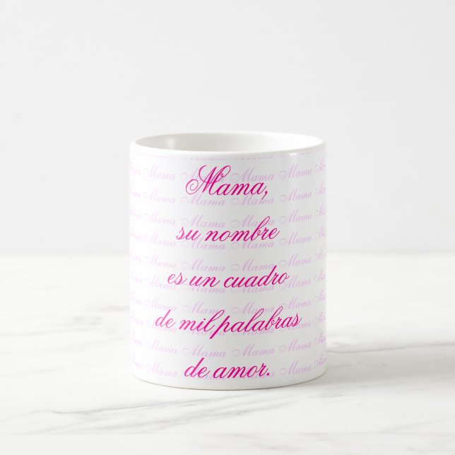 Caneca De Café Mama, palabras de am do es un cuadro de mil. do (Centro)
