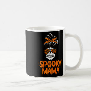 Caneca De Café Mama Preguiçosa de Halloween Caveira Mensagem