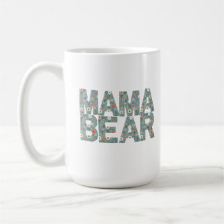Caneca De Café Mama Urso Aconchegante Floral Ditsy 