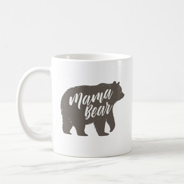 Caneca De Café Mama Urso Dia das Mães Engraçado (Esquerda)