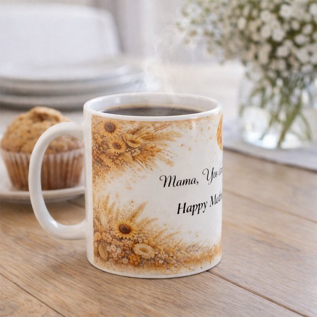 Caneca De Café Mama You Are My Sunshine Sunflower Coffee Mug (Criador carregado)