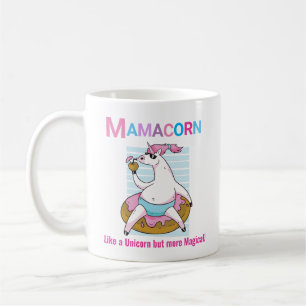 Caneca De Café Mamacorn como um unicórnio, mas mais mágico! Div