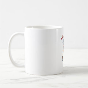 Caneca De Café Mamãe Americana Urso Patriótico Remendo Vetorial D