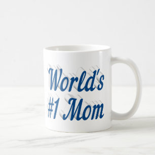 Caneca De Café Mamãe, azul, meia-mensagem café caneca