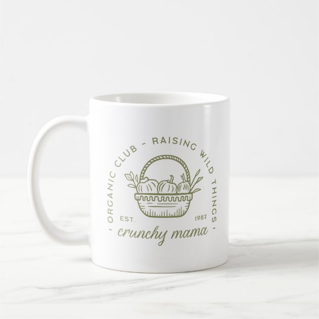 Caneca De Café Mamãe biológica vegetariana ecologicamente compatí (Esquerda)