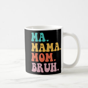 Caneca De Café Mamãe Bruh Heart Mãe Boys Diversão Dia de as mães