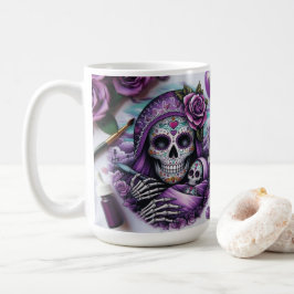 Caneca De Café Mamãe Caveira Açucarada e Bebê