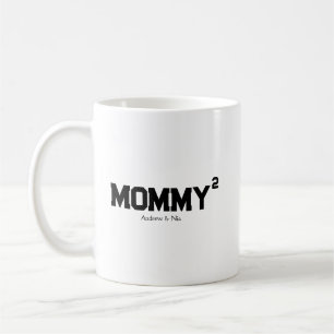 Caneca De Café Mamãe com nome de filhos personalizado