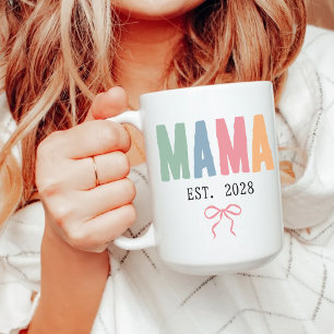 Caneca De Café Mamãe   Cor Personalizada para o Dia das Mães   Ma