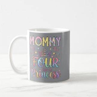 Caneca De Café Mamãe Da Princesa De Quatro Anos Menina De 4 Anos