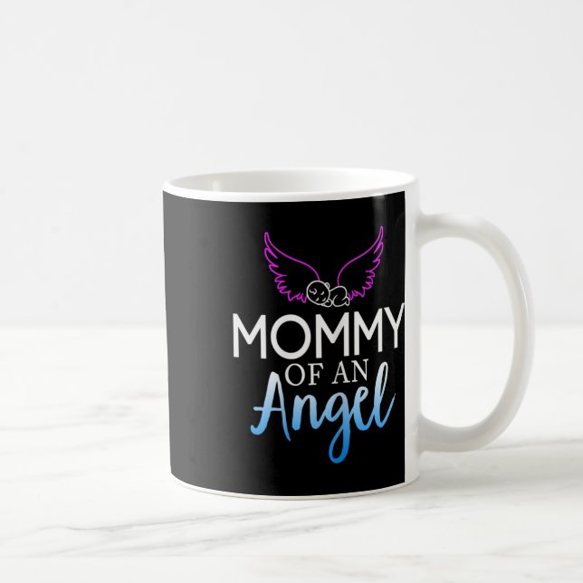 Caneca De Café Mamãe De Anjo Side Mês De Consciência (Direita)