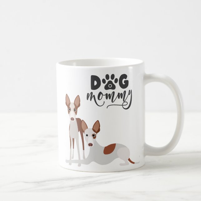 Caneca De Café Mamãe de cães Ibizan Hound Pharaoh Podenco (Direita)