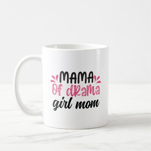 Caneca De Café Mamãe de Drama, Menina Mãe (Esquerda)