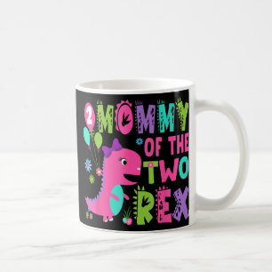 Caneca De Café Mamãe Do Dinossauro T-r Dos Dois segundos aniversá
