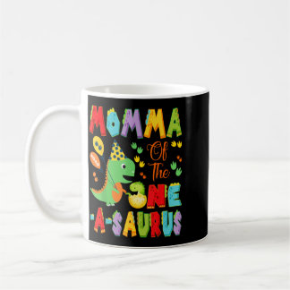 Caneca De Café Mamãe do One-A-Saurus no 1º Aniversário do Menino