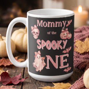 Caneca De Café Mamãe do Um Espiritual Retro Pinkoween Festa
