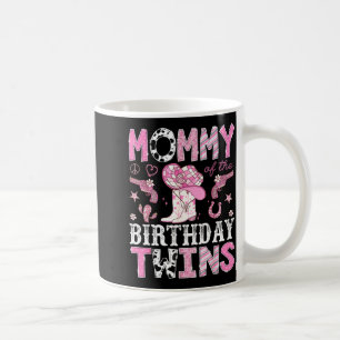 Caneca De Café Mamãe dos Gêmeos de Aniversário Nk Rodeio Vaqueira