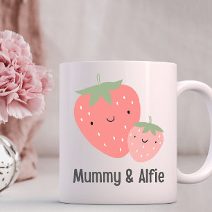 Caneca De Café Mamãe e Bebê Morango, Família de Correspondência P