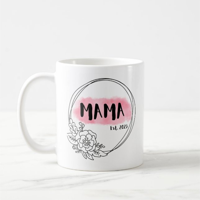 Caneca De Café MAMÃE Est. 2023 (Esquerda)