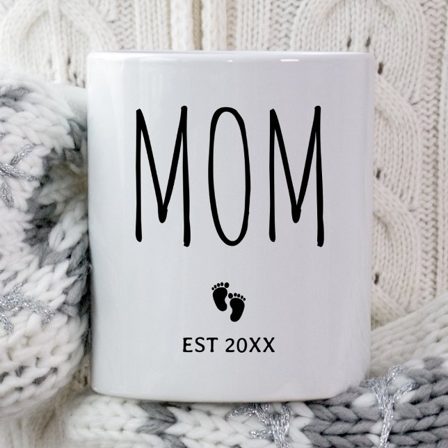 Caneca De Café Mamãe Est 2025 Primeira Vez Mamãe Esperava Nova Mã (Criador carregado)