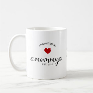 Caneca De Café Mamãe Estabelecida Promovida a Mãe