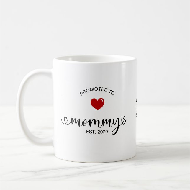 Caneca De Café Mamãe Estabelecida Promovida a Mãe (Esquerda)