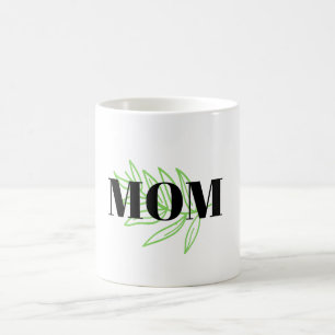 Caneca De Café mamãe folha verde