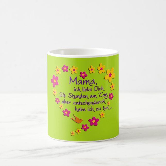 Caneca De Café Mamãe / Luz verde BG (Centro)