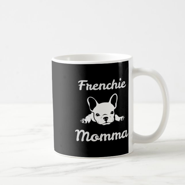 Caneca De Café Mamãe. Mãe Amante do Bulldog Francês  (Direita)