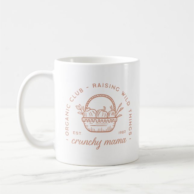 Caneca De Café Mamãe, mãe, mãe, fazenda orgânica, sahm citações e (Esquerda)