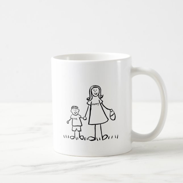 Caneca De Café Mamãe & Me Mug (Desenho sem Título) (Direita)