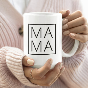 Caneca De Café Mamãe   Moderna Mãe Dia de as mães Na moda Mini