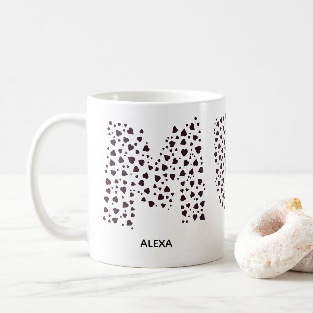 Caneca De Café Mamãe Nome de Crianças Modernas Mamãe  (Com Donut)