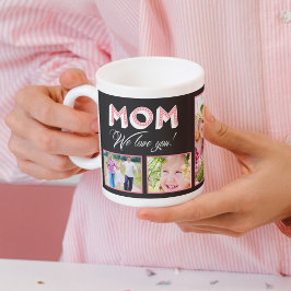 Caneca De Café Mamãe, Nós Te Amamos! Mug de Fotografias Personali