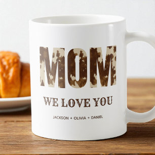 Caneca De Café Mamãe Nós Te Amamos Tipografia Moderna Country Wes