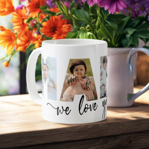 Caneca De Café Mamãe Nós Te Amo Colagem De Fotos