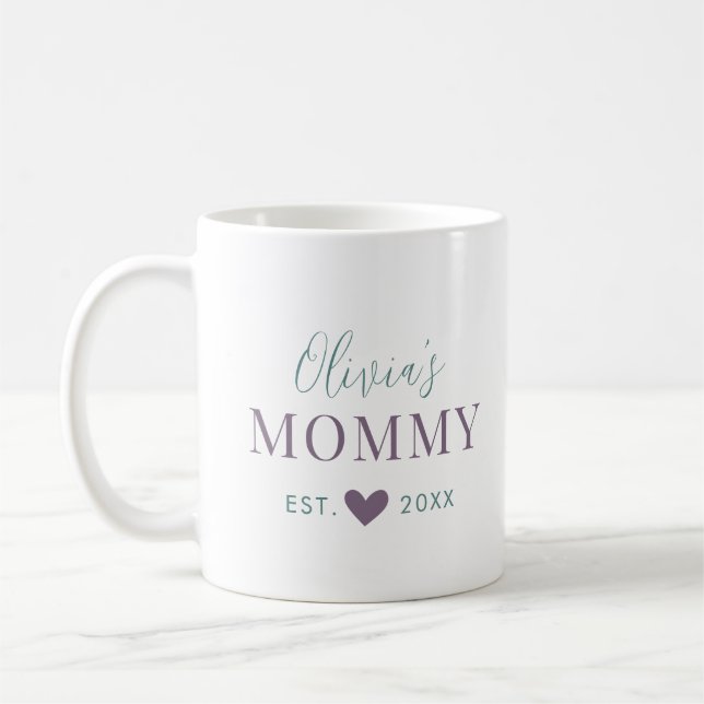 Caneca De Café Mamãe Personalizada Estabelecida Coffee Mug (Esquerda)