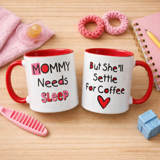 Caneca de Café Mamãe Precisa Dormir