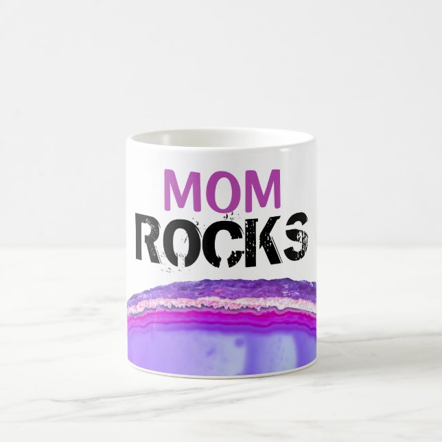 Caneca De Café *~* Mamãe Rocks Stones Lapidar Agate Slab (Centro)