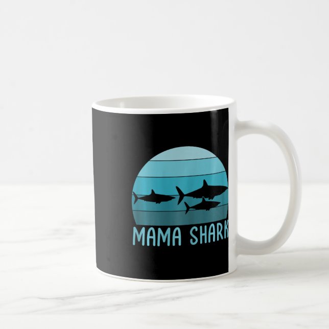 Caneca De Café Mamãe Shark Mãe De 2 Dias de as mães (Direita)