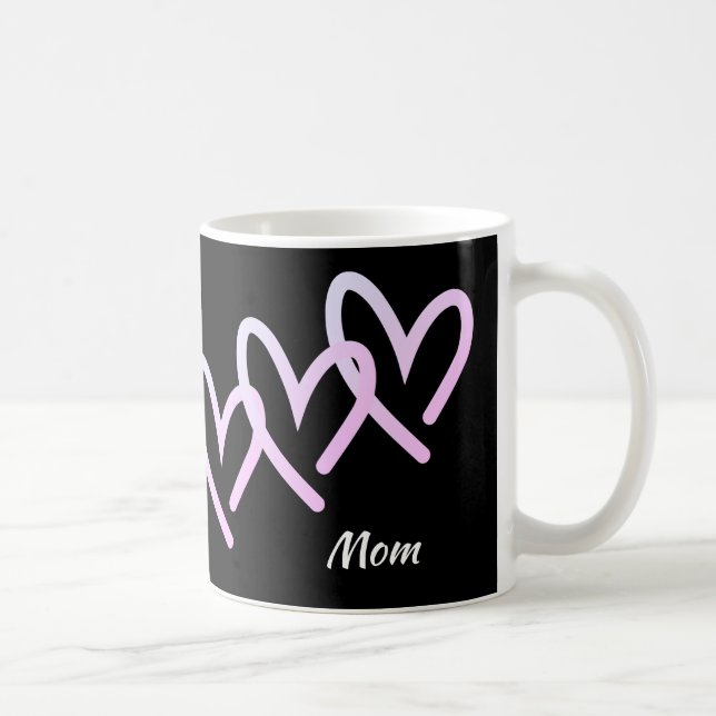 Caneca De Café Mamãe Triple Black Heart Coffee Mug (Direita)