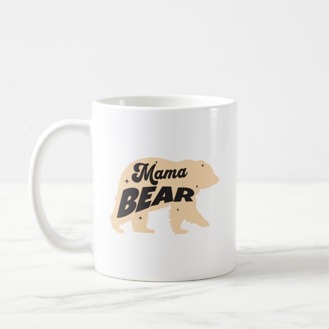 Caneca De Café Mamãe Urso-Dia de as mães-Mãe-Engraçado (Esquerda)
