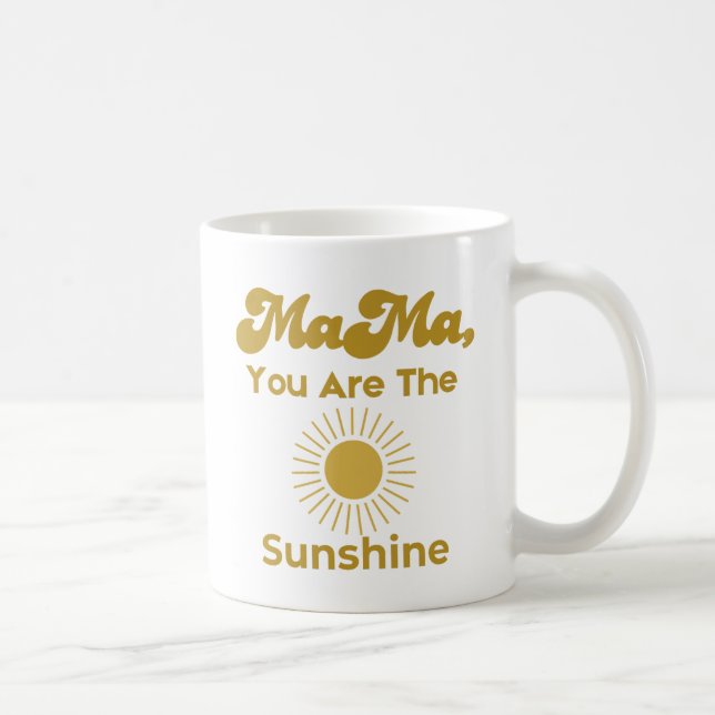 Caneca De Café Mamãe, você é o Sol - Estilo Boho (Direita)