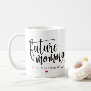 Caneca De Café Mamães futuras roteiro preto escovado