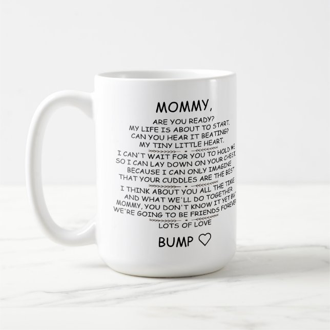 Caneca De Café Mamães Personalizadas para Serem de Bump Bebê (Esquerda)