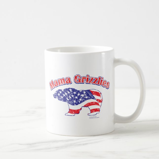 Caneca De Café Mamma-Grizzly-Distante (Direita)